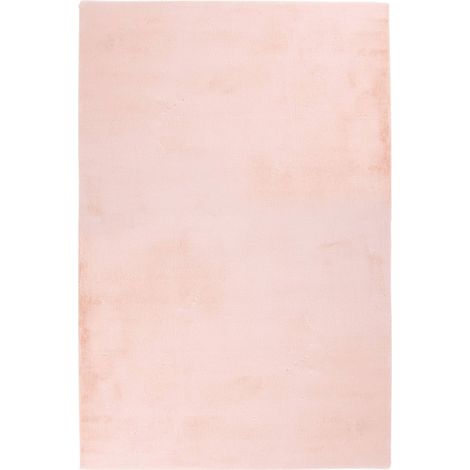 Tapis poudré rose ultra doux effet lapin moderne - 110 x 60 cm (1/3)