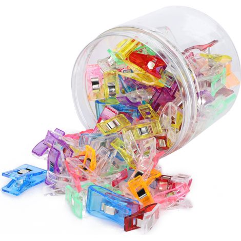 Lot de 100 pinces à coudre pour quilting, patchwork et broderie - Kit d'accessoires de bricolage (1/5)