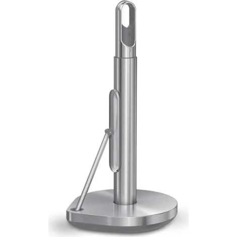 Simplehuman - Portarotolo da cucina, con pompa, acciaio inossidabile opaco KT1196 (1/5)