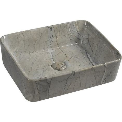 Sapho Dalma - Vasque à poser, 475x375 mm, sans trou pour robinet, grigio MM513 (1/5)