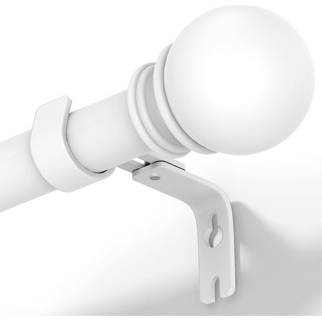Tringle Rideau Extensible Sans Perçage 102–187 cm Blanche Ø25 mm (1/5)