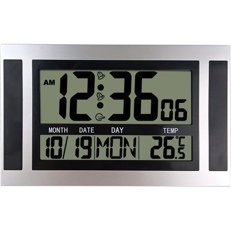 Réveil multifonction pour seniors - H110 argent/noir (1/5)