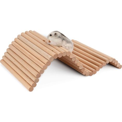 Hamster échelle d'escalade pont suspendu en bois pour cochons d'inde rats hérisson gerbilles souris planeur de sucre et autres petits animaux (1/4)