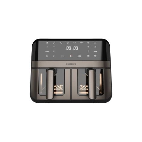 Aiwa AFR-9000 Doble 9 L Independiente 2400 W Freidora de aire caliente Negro