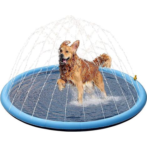 Wasserspielmatte mit Sprinklern für Hunde und Kinder, 150 cm (59 Zoll), dick und strapazierfähig. (1/5)