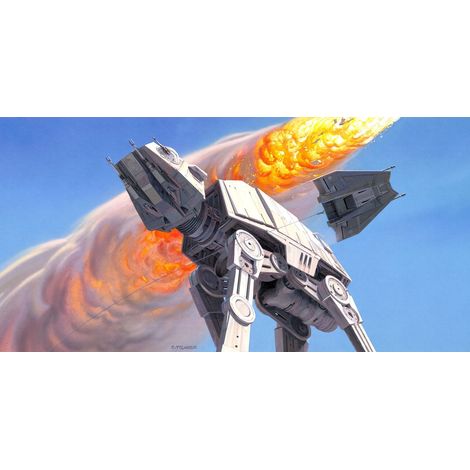 papier peint panoramique Star Wars Hoth Battle bleu et orange - Disney (1/3)