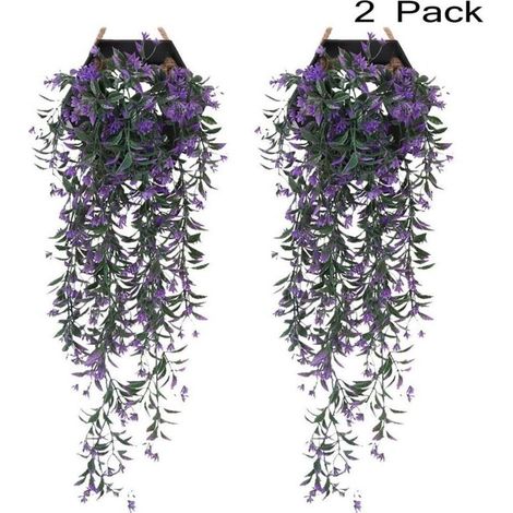 2 Pièces Faux LierrePlante Artificielle LierreChute de LierreFeuille Artificielle De LierreFausses Glycine Décorations de MariageDécorations Pour Fêtes de Jardin - Violet -