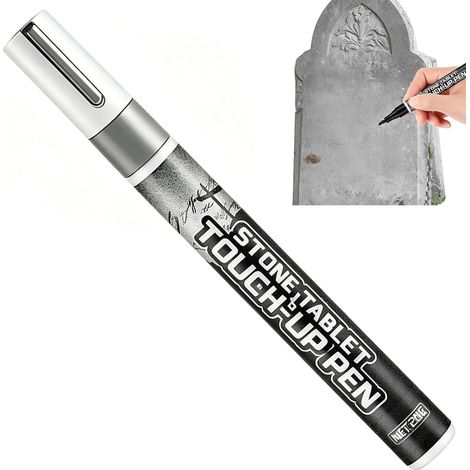 Stylo de retouche pour pierre tombale Marqueur pour restaurer les inscriptions effacées sur pierre calcaire, marbre et granit (cimetière extérieur, jardin)