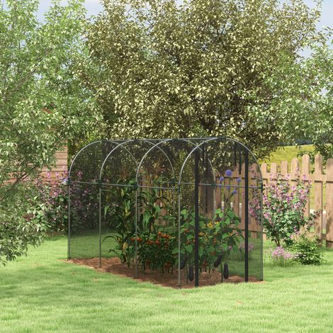 Filet anti-insectes 1,2x3,6m porte, armature acier PEHD noir
