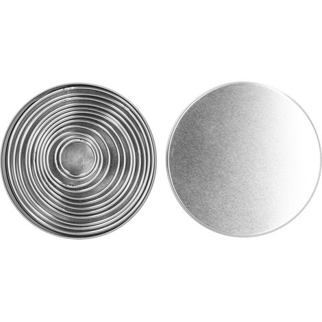 Ensemble de 12 cercles à mousse en acier inoxydable, moules à gâteaux ronds, moules à fondant et à biscuits, outil de pâtisserie (1/5)