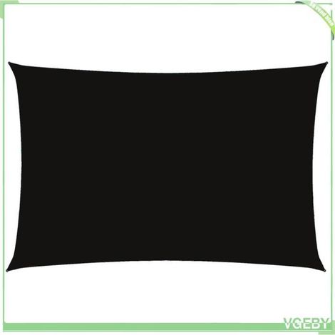 Voile de parasol - FAF EICY - 135752 - Rectangulaire 2x4 m - Tissu Oxford enduit PU - Noir (1/5)