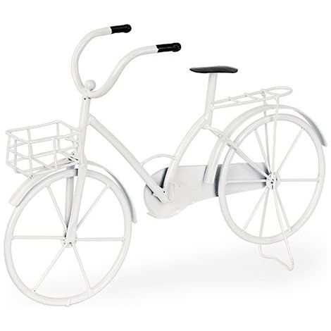 Tono Su Tono Bicicletta Bianca Decorativa 36 x 11 x 26