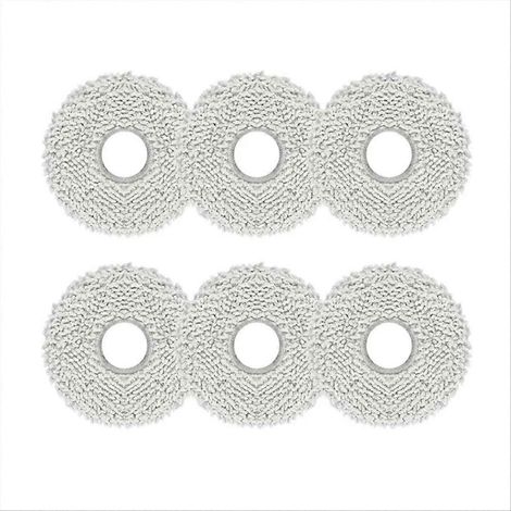 6PCS C107/M30 Pro Serpillières Microfibre pour Aspirateur Robot, Chiffons de Nettoyage de Rechange, Accessoires Compatibles Robots (1/5)