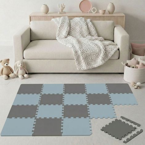 18 Teile Spielmatte Baby Puzzlematte 30x30 Krabbelmatte Bodenmatte Kinderzimmer
