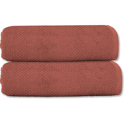 Lot 2 serviettes de toilette 50x90 coton éponge (1/3)