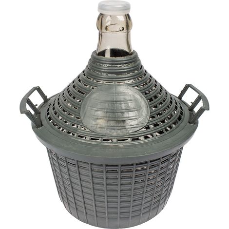 Globo de 5 l en una cesta de plástico