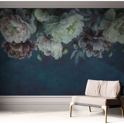 Fotomurale adesivo - murale da parete - Carta da parati autoadesiva - design parete moderno - Eleganza floreale 312x219 cm (1/5)