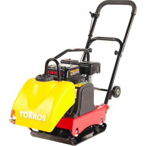 Compacteur à plaque vibrante 12,1 kN - Avec réservoir d'eau - Moteur essence 6,5ch - Plaque 48 x 36 cm Torros TPT1205W (1/5)