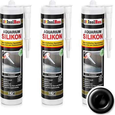 IsolBau Acquario in silicone nero, 3 x 300 ml (1/5)