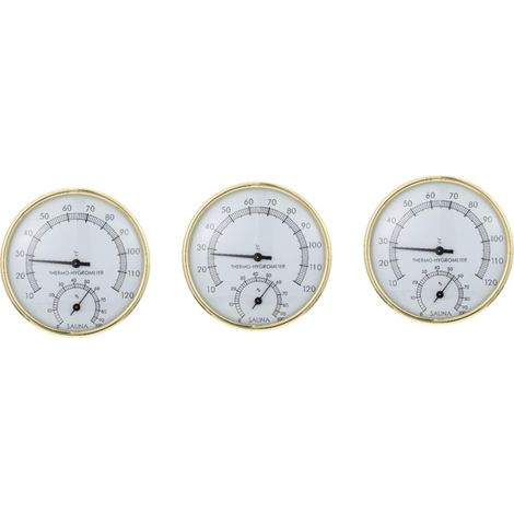 3pièces Hygrothermographe De Sauna Précis Thermomètre Et Hygromètre Pour Salle De Sauna Affichage Celsius Accessoire Pratique Pour Terrarium Et Intérieur (1/5)