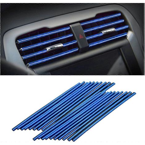 Lot de 20 baguettes de finition pour grilles d'aération de climatisation automobile, baguettes universelles étanches et flexibles, adaptées à la plupart des grilles d'aération de climatisation. (1/5)