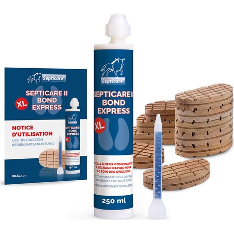 Kit SEPTICARE XL : colle 250 ml + 10 semelles (1/2)