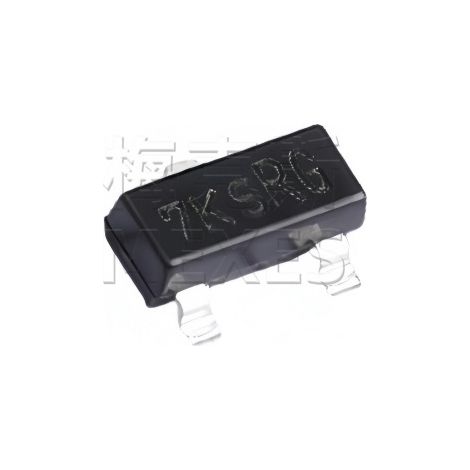 Vishay 2N7002K-T1-E3 SOT-23-3 N-channel 60V 300mA MOSFET chip electronic component, 5 units.