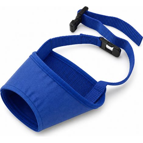 Muselière réglable pour chien panneau bleu 9,5 x 8,5 cm (1/5)