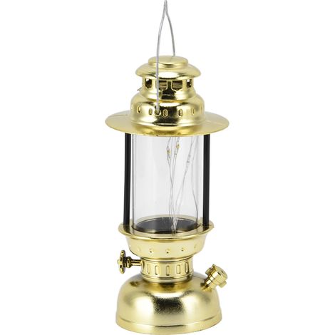 Lanterne lumineuse LED décorative, lampe à vent LED dorée, idéale pour la décoration intérieure, les mariages, les anniversaires, les fêtes et les carnavals. (1/5)