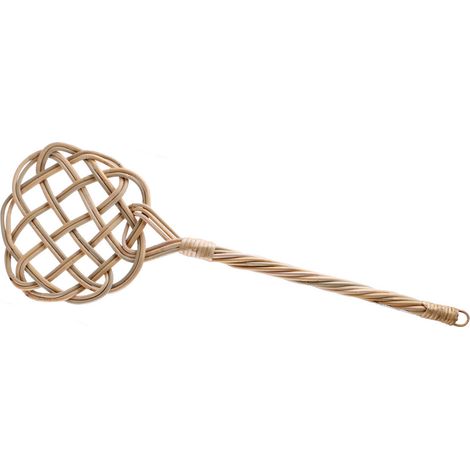 Rattan Teppichklopfer handgearbeitet - 76 cm - Holz Ausklopfer Klopfer Polsterklopfer