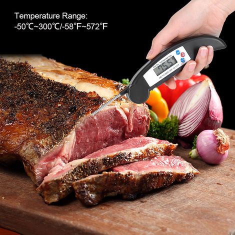 Küchenthermometer mit Einstich für Grillfleisch, schwarz (1/5)