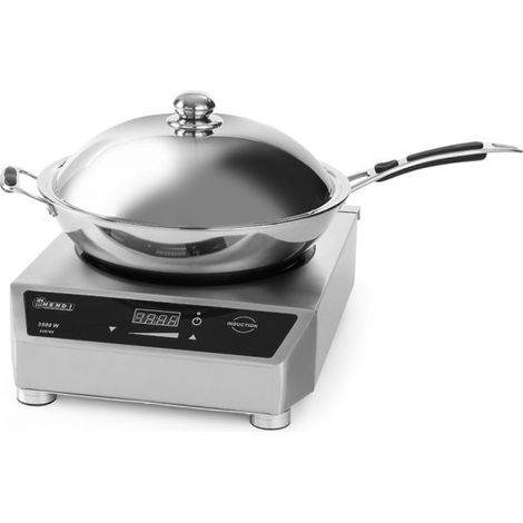 Wok a induzione da 3500 W con padella a induzione Profi Line - Hendi 239681