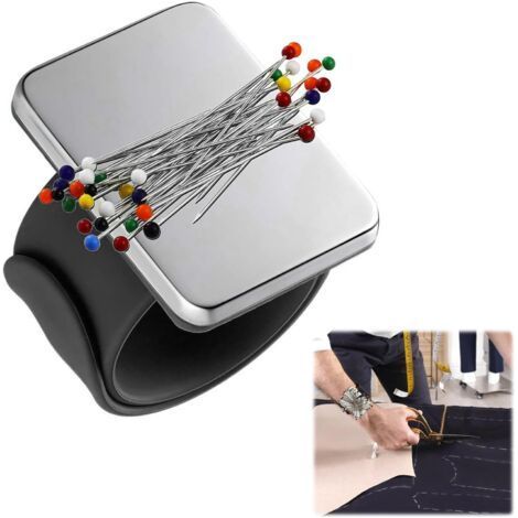 Magnetic Bracelet for Pins and Needles, Magnetic Sewing Cushion, Magnetic Sewing Pin Cushion - Magnetic Sewing Pin Holder - Practical Accessory for DIY and C (1/5)
