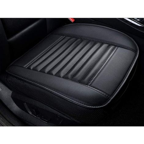 Fundas universales de cuero sintético PU para asientos de coche, diseño ultratranspirable y antideslizante, 52 x 50 cm (1 pieza, Beige) (1/5)