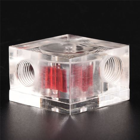Compteur de débit triple sortie G1/4 pour refroidissement PC, indicateur de débit à hélice (1/5)