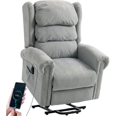 Electric Lift Recliner Chair, Power Riser, 95 x 92 x 110 cm, Grey (1/5)