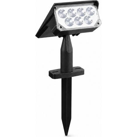 Projecteur Solaire LED de Jardin, Extérieur Étanche, à Piquet ou Mural, 7 LED Multicolores (1/5)