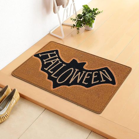 couverture de paillasson d'halloween paillasson de bienvenue décoration d'halloween tapis robuste antidérapant lavable intérieur et extérieur