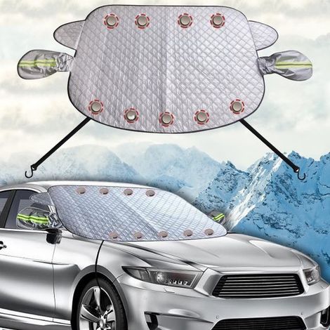 Funda para parabrisas de coche,tela protectora magnética plegable para parabrisas: funda universal para parabrisas contra nieve (1/2)