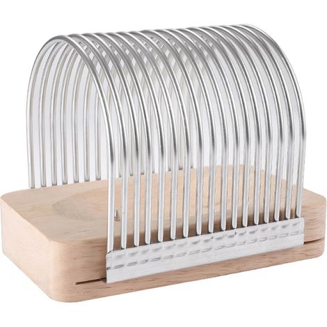 Trancheuse à pain multifonctionnelle pour sandwichs/toasts avec base en bois robuste, outil pour trancher les pommes de terre pour la cuisine domestique (1/5)