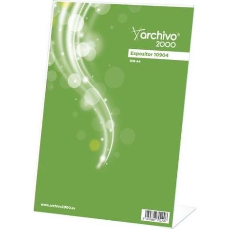 File 2000 espositore da tavolo a forma di l din a5 verticale 65x150x215 mm vetro trasparente