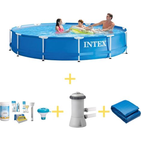 Intex Piscine Tubulaire Ronde - 366x76 cm - 4-pièces  S21334 (1/5)