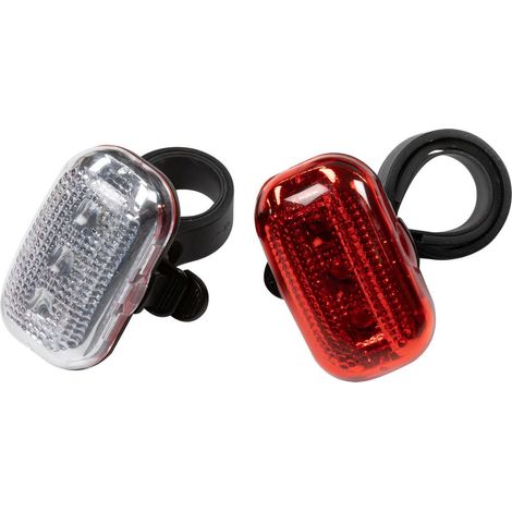ON BIKE Coppia Fanalini Ovali Ant E Post 3 LED Fanali Bici Luce Anteriore Auto (1/4)