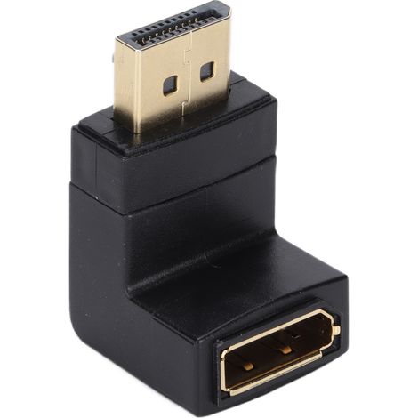 Adaptateur DisplayPort 90° Mâle-Femelle 1.4, Convertisseur Droit 4K HDR pour Câble DP (1/5)