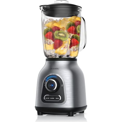 Mixeur en acier inoxydable 1400 W 24 000 U min avec récipient en verre 1,75 l Couteau à 6 voiles en acier inoxydable Crush, Smoothie, fonction impulsion, 30 niveaux de puissance 60 ml (1/5)