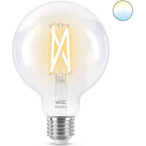 WiZ Lampadina Smart WiFi, Luce Bianca Dimmerabile, Filament, E27, 7W, Tecnologia SpaceSense, Controllo Vocale (Alexa, Apple HomeKit, Google Home) (1/5)
