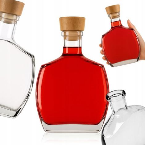 Bouteille En Verre - 500 ml - Bouchon Liège 24 mm - Pour Spiritueux Et Boissons Maison - 1 Pièce (1/5)