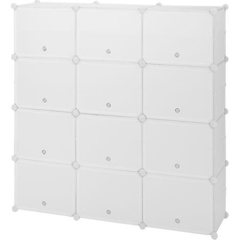 Meuble chaussures 42 paires blanc 7 niveaux, étagère à chaussures extensible, armoire grande capacité (1/5)