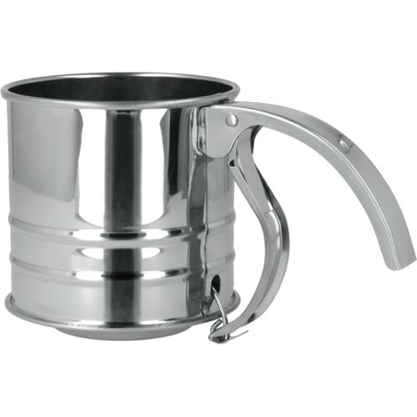 Setaccio per farina in metallo 8 cm in acciaio inossidabile con grilletto Metaltex 115008000 (1/2)