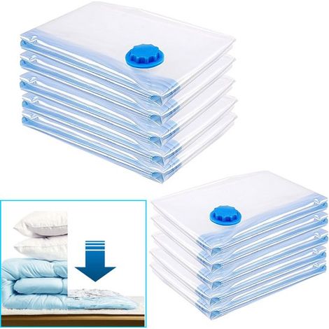 5 bolsas de almacenamiento al vacío de 100x120cm，antimoho para edredones，PET+PE impermeables (1/5)